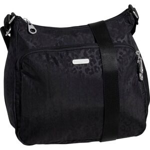 Baggallini Joey Large Hobo Crossbody Black‎ Lightweight Water-Resistant Nylon